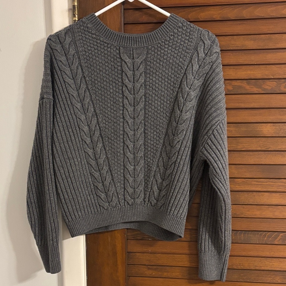 Tommy Hilfiger Charcoal Cable Knit Sweater